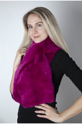 Fuchsia rex fur scarf